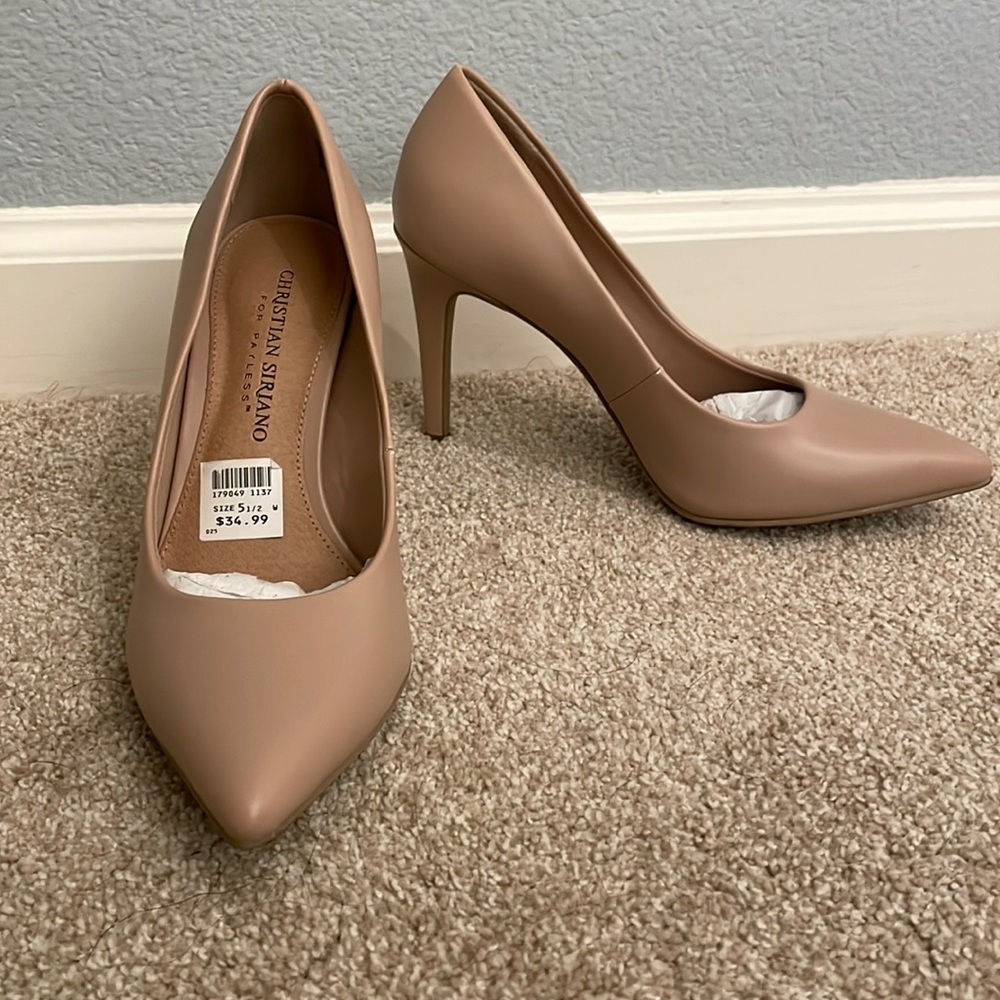 Christian Soriano for Payless nude pointed pumps